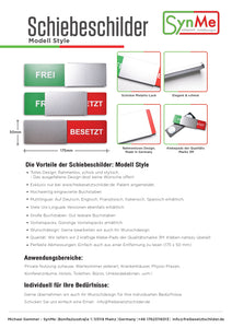 "FREI/BESETZT!" Schiebeschild Style (weißer Schieber)