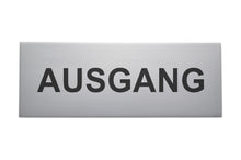 Laden Sie das Bild in den Galerie-Viewer, &quot;Ausgang&quot; Alu-Türschild 16 x 6 cm