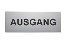 Laden Sie das Bild in den Galerie-Viewer, &quot;Ausgang&quot; Alu-Türschild 16 x 6 cm