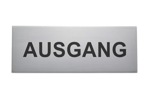 "Ausgang" Alu-Türschild 16 x 6 cm