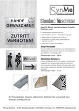 Laden Sie das Bild in den Galerie-Viewer, &quot;WC&quot; Alu-Türschild 16 x 6 cm