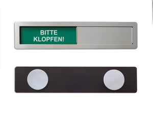 "BITTE KLOPFEN/BITTE NICHT STÖREN" Metall-Schiebeschild FERRA