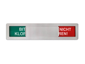 "BITTE KLOPFEN/BITTE NICHT STÖREN" Metall-Schiebeschild FERRA