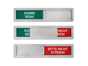 "KOMM REIN/BITTE NICHT STÖREN" Metall-Schiebeschild FERRA
