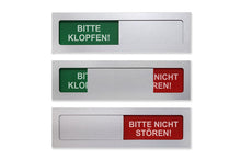 Laden Sie das Bild in den Galerie-Viewer, "BITTE KLOPFEN/BITTE NICHT STÖREN" Schiebeschild Mini