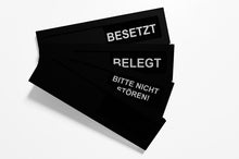 Laden Sie das Bild in den Galerie-Viewer, FREI/BESETZT Schiebeschild Mini (schwarz)