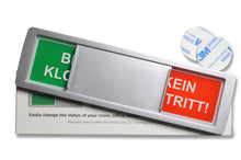 Laden Sie das Bild in den Galerie-Viewer, BITTE KLOPFEN/KEIN ZUTRITT Schiebeschild Basic