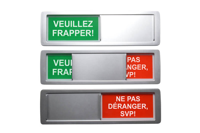 VEUILLEZ FRAPPER/NE PAS DÉRANGER, SVP! Schiebeschild Basic