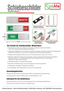 BITTE KLOPFEN/KEIN ZUTRITT Schiebeschild Basic