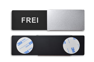 "FREI/BESETZT" Schiebeschild Style (silberner Schieber)