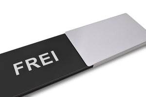 "FREI/BESETZT" Schiebeschild Style (silberner Schieber)