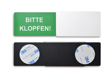 Laden Sie das Bild in den Galerie-Viewer, &quot;BITTE KLOPFEN!/BITTE NICHT STÖREN!&quot; Schiebeschild Style (weißer Schieber)
