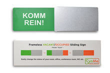 Laden Sie das Bild in den Galerie-Viewer, &quot;Komm rein!/Bitte nicht stören!&quot; Schiebeschild Style (silberner Schieber)