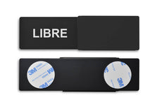 Laden Sie das Bild in den Galerie-Viewer, &quot;LIBRE/OCCUPÉ&quot; Schiebeschild Style (schwarzer Schieber)