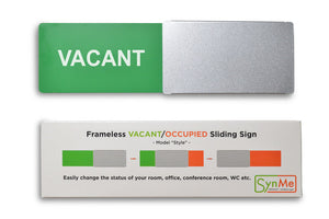 "VACANT/OCCUPIED" Schiebeschild Style (silberner Schieber)