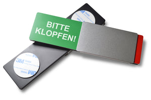"BITTE KLOPFEN/BITTE NICHT STÖREN" Schiebeschild Style