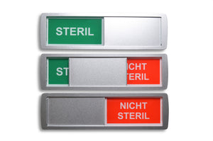 "STERIL/NICHT STERIL" Schiebeschild Classic XL