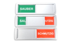 "SAUBER/SCHMUTZIG" Schiebeschild Classic XL