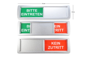 "BITTE EINTRETEN/KEIN ZUTRITT" Schiebeschild Modell Classis XL