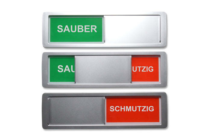 SAUBER/SCHMUTZIG Schiebeschild Basic