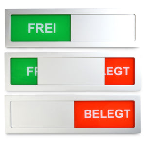 "FREI/BELEGT" Schiebeschild Design L